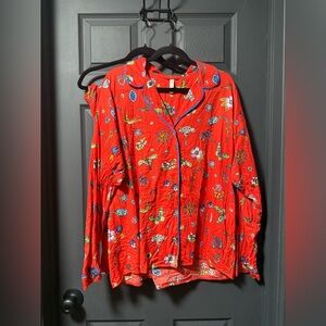 Anthropologie Vibrant Floral Pajama Set